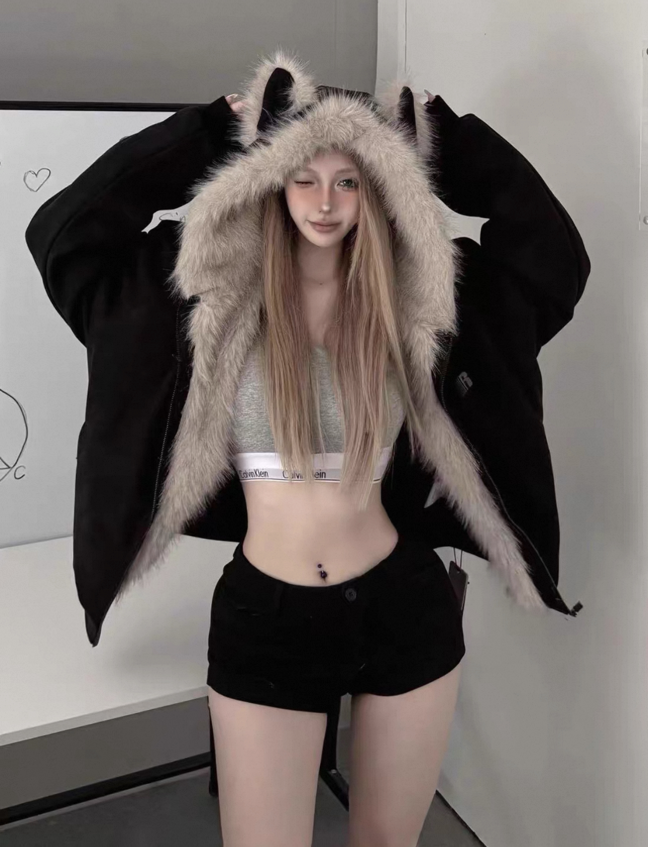 座山雕棉衣棉服女款2025新款冬季派克服小个子棉袄加绒加厚外套潮