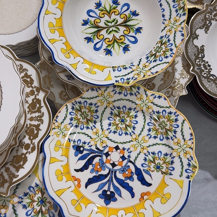 a***l瓷3个小盘3个草帽盘