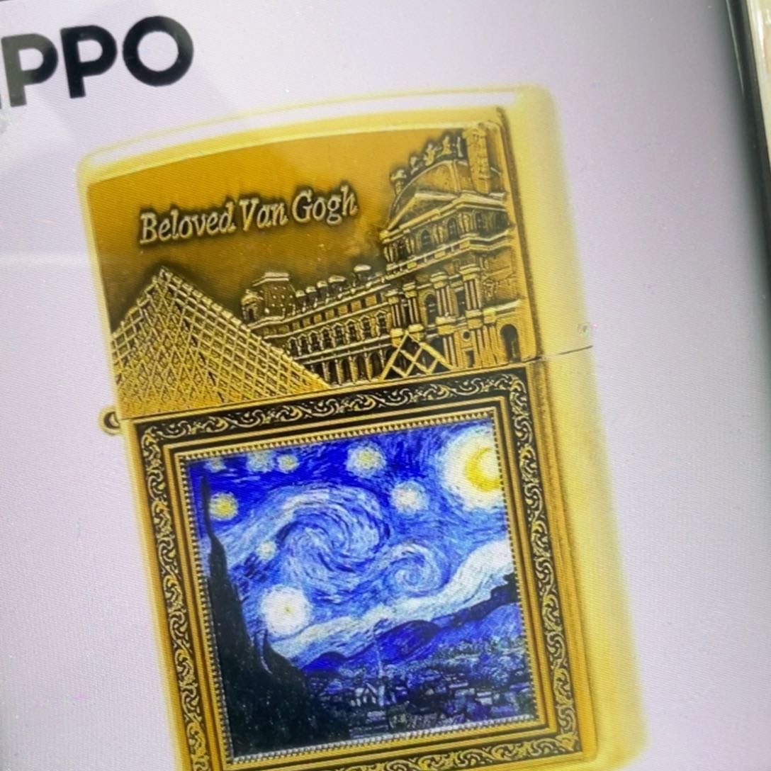 铜?****?zippo梵高星空单机带礼盒