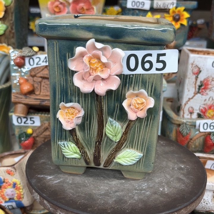 紫砂花盆粗陶材质多肉花盆