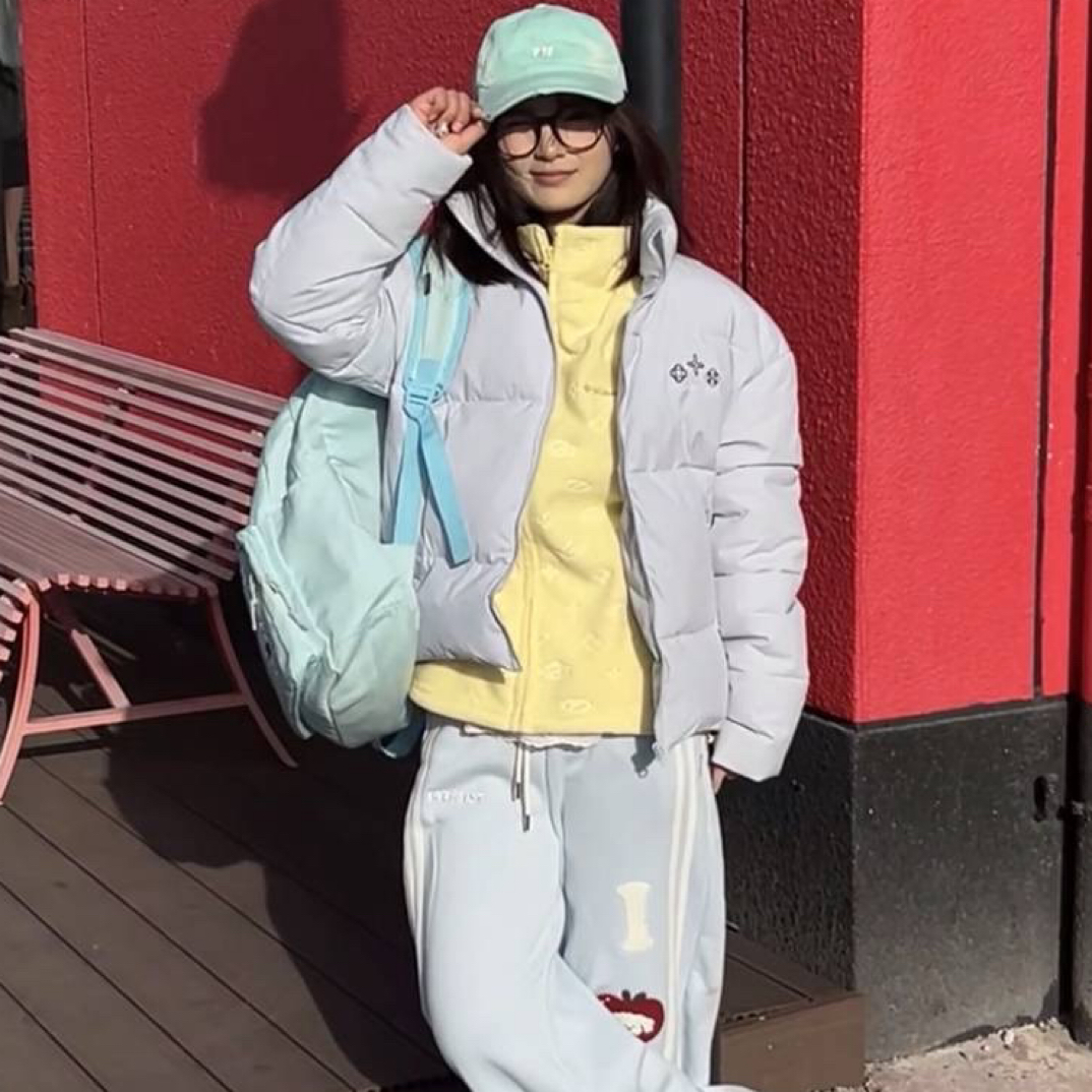 冬季加厚十字花刺绣棉服外套