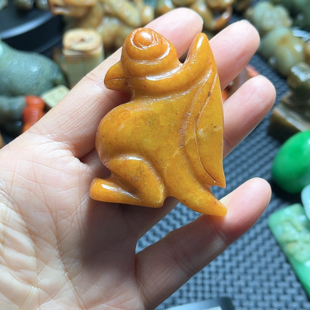 白玉菩提吊坠摆件