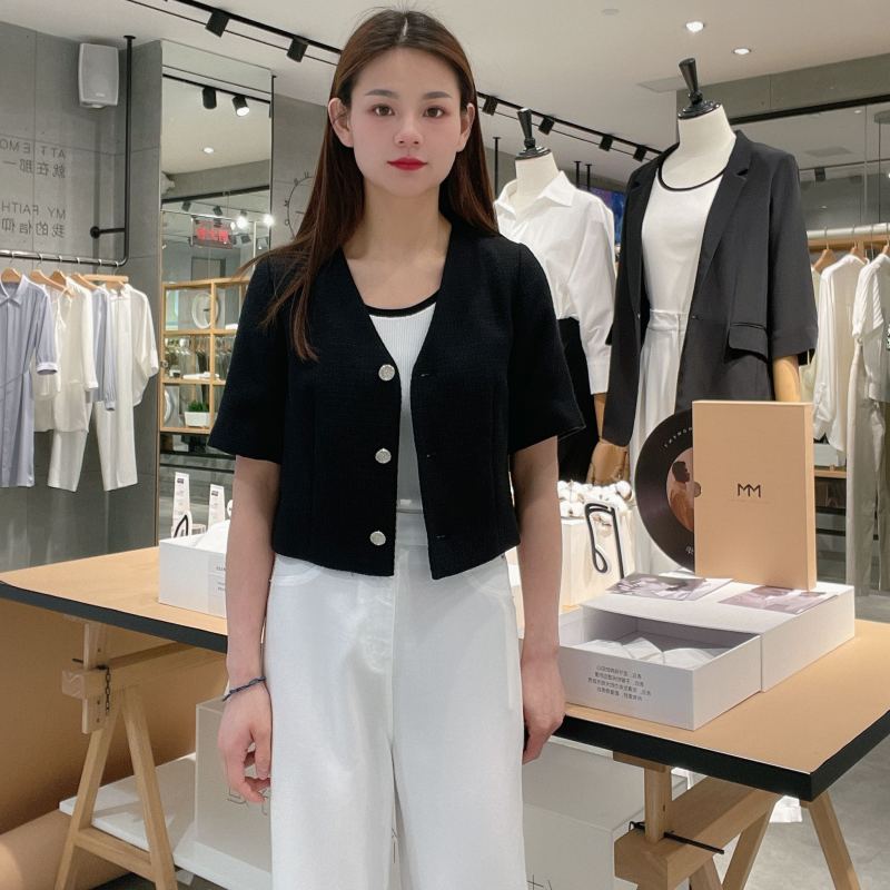 【女装优选WH】麦檬 女士简约休闲短款外套5E4311251