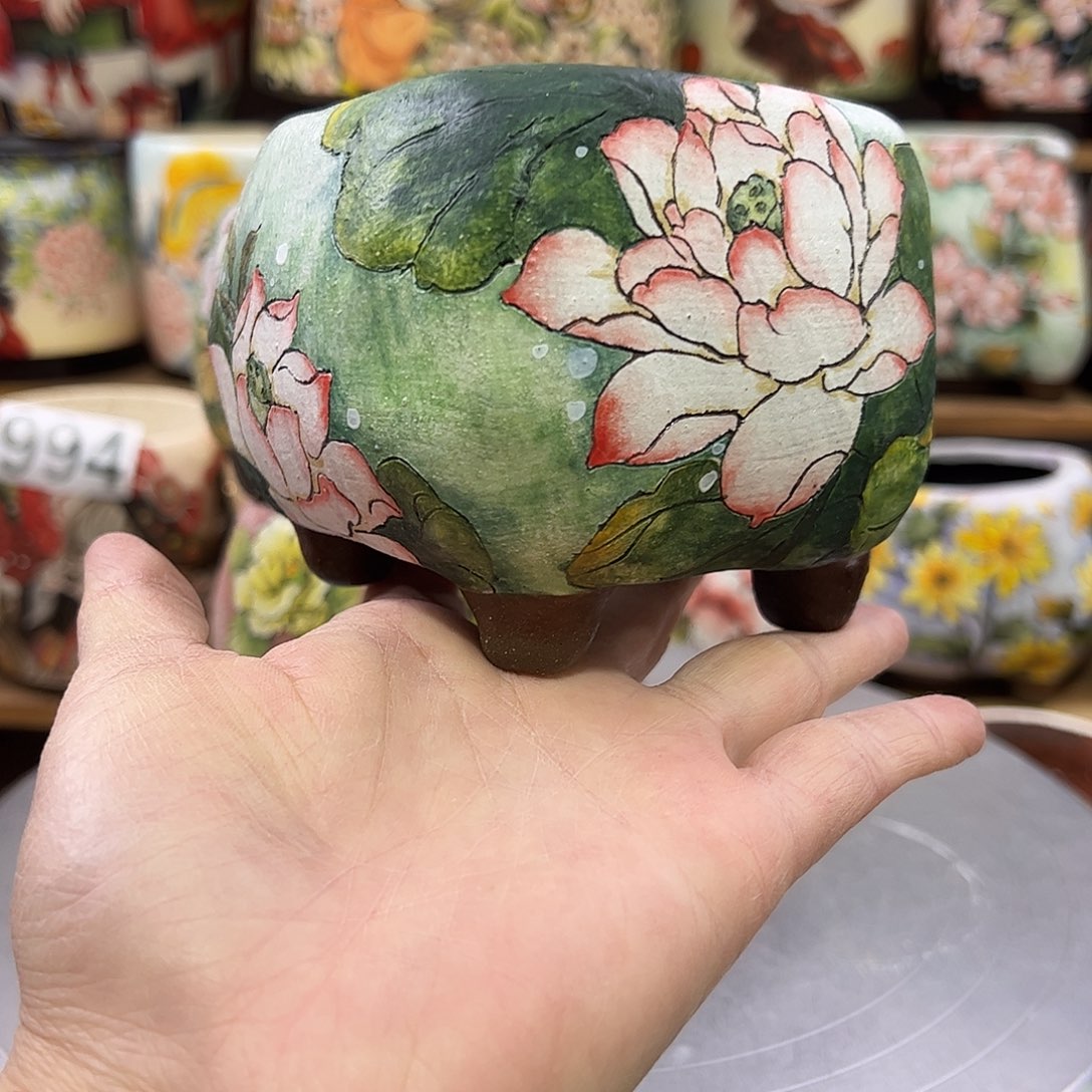 景德镇炫彩手绘口6.5高8.5