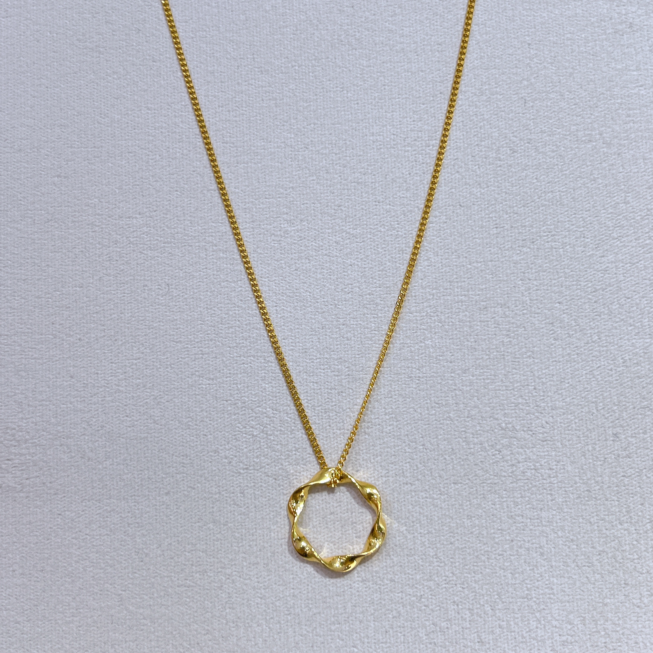 5G足金999时尚百搭简约莫比乌斯环套链