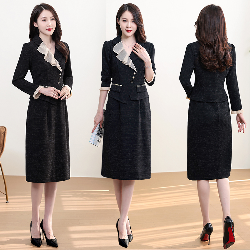 秋季连衣裙轻熟风女神范时尚女装显瘦百搭长袖洋气气质裙子1099#