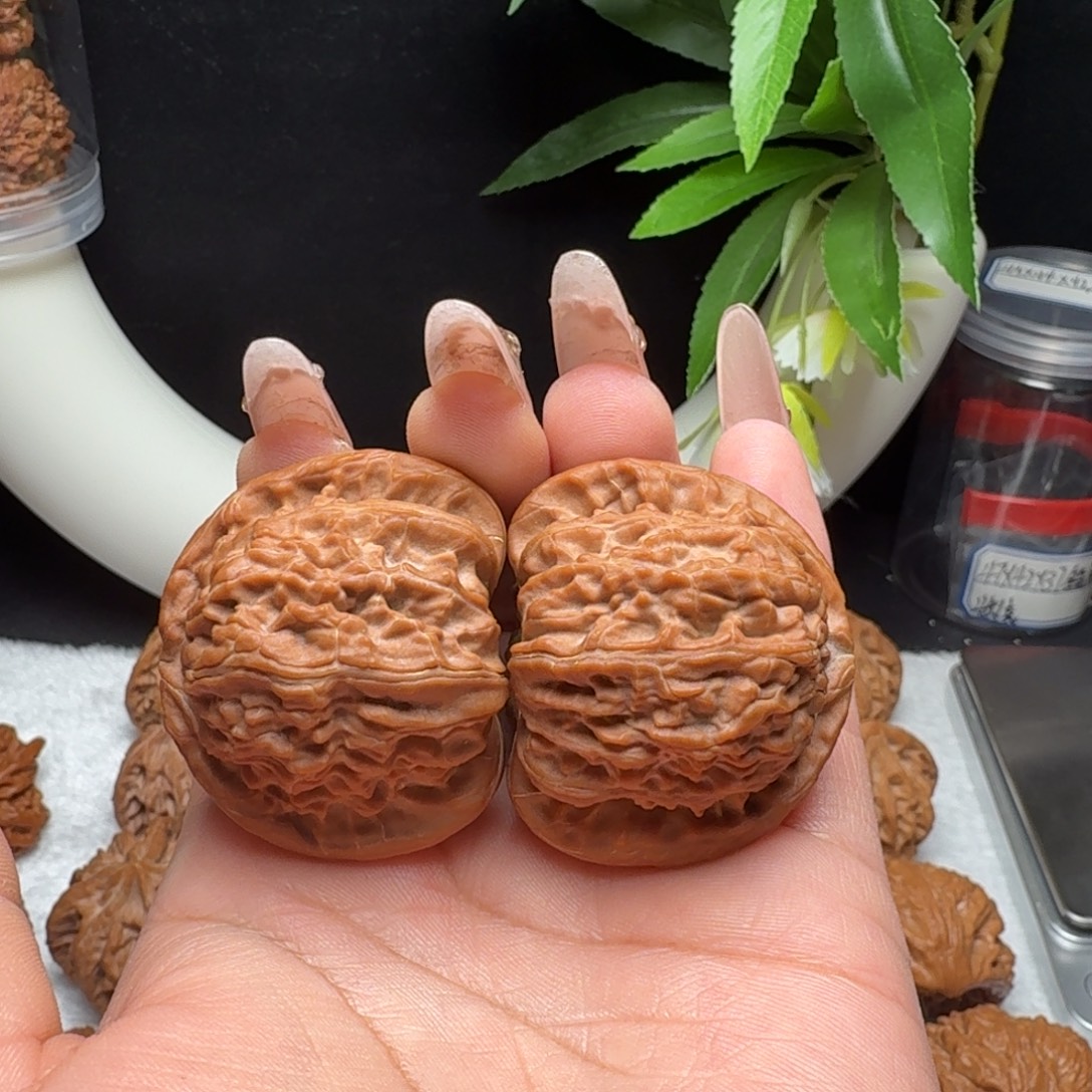 新****文玩核桃把件42白狮子