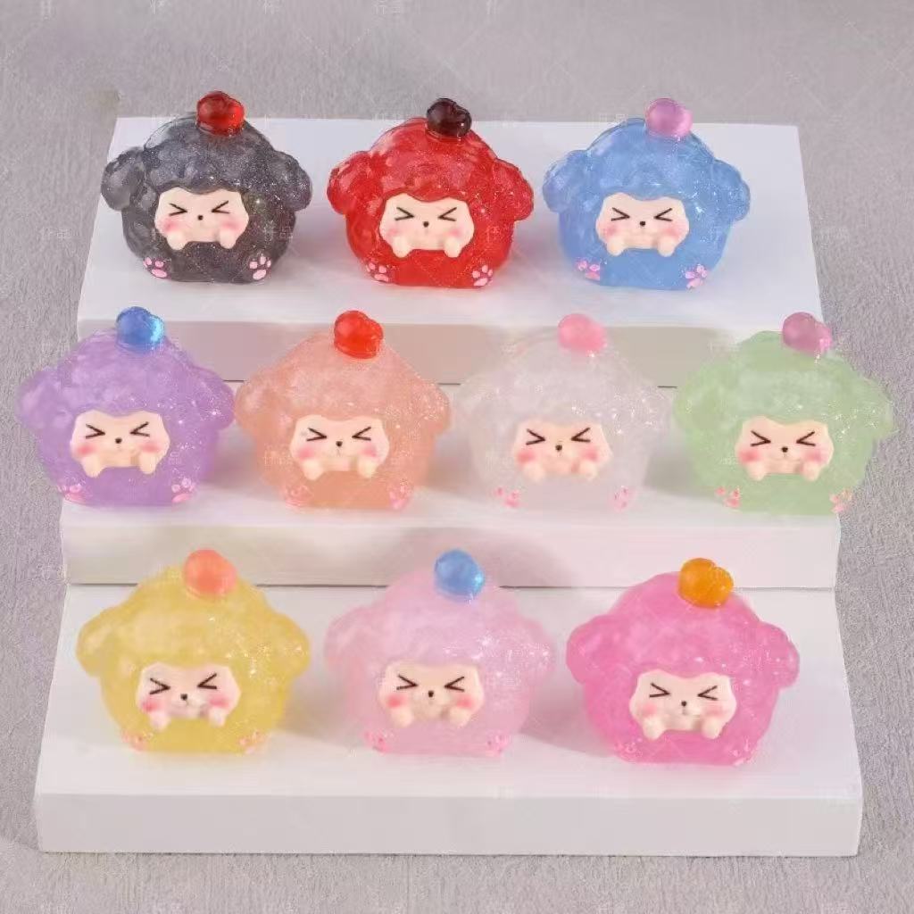 可爱福气团子系列收藏用树脂夜光摆件
