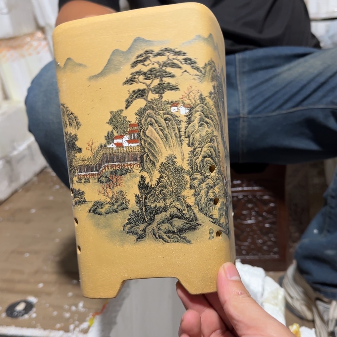 紫砂花盆口径13厘米