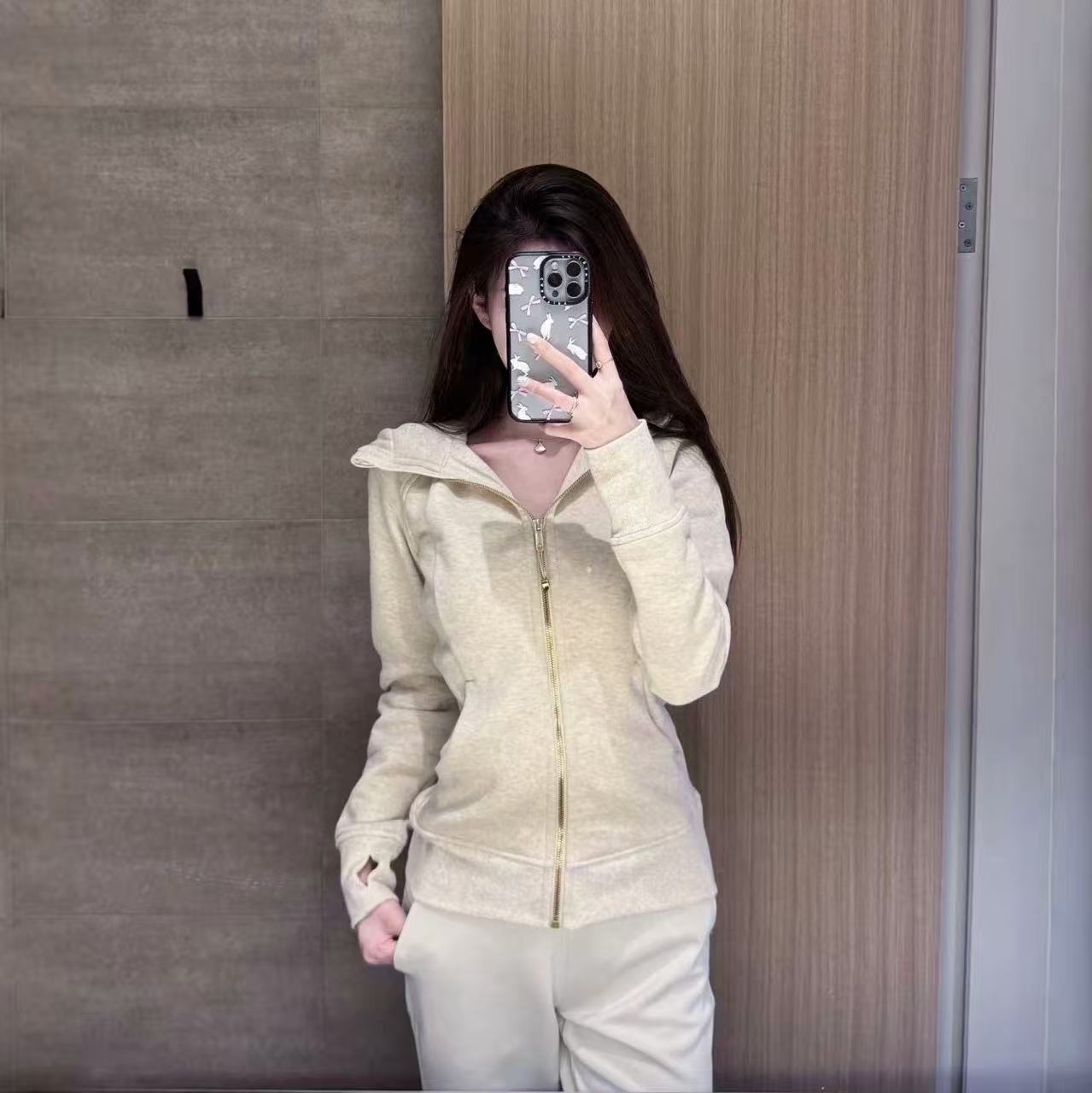 瑜伽服修身版连帽卫衣女士卫