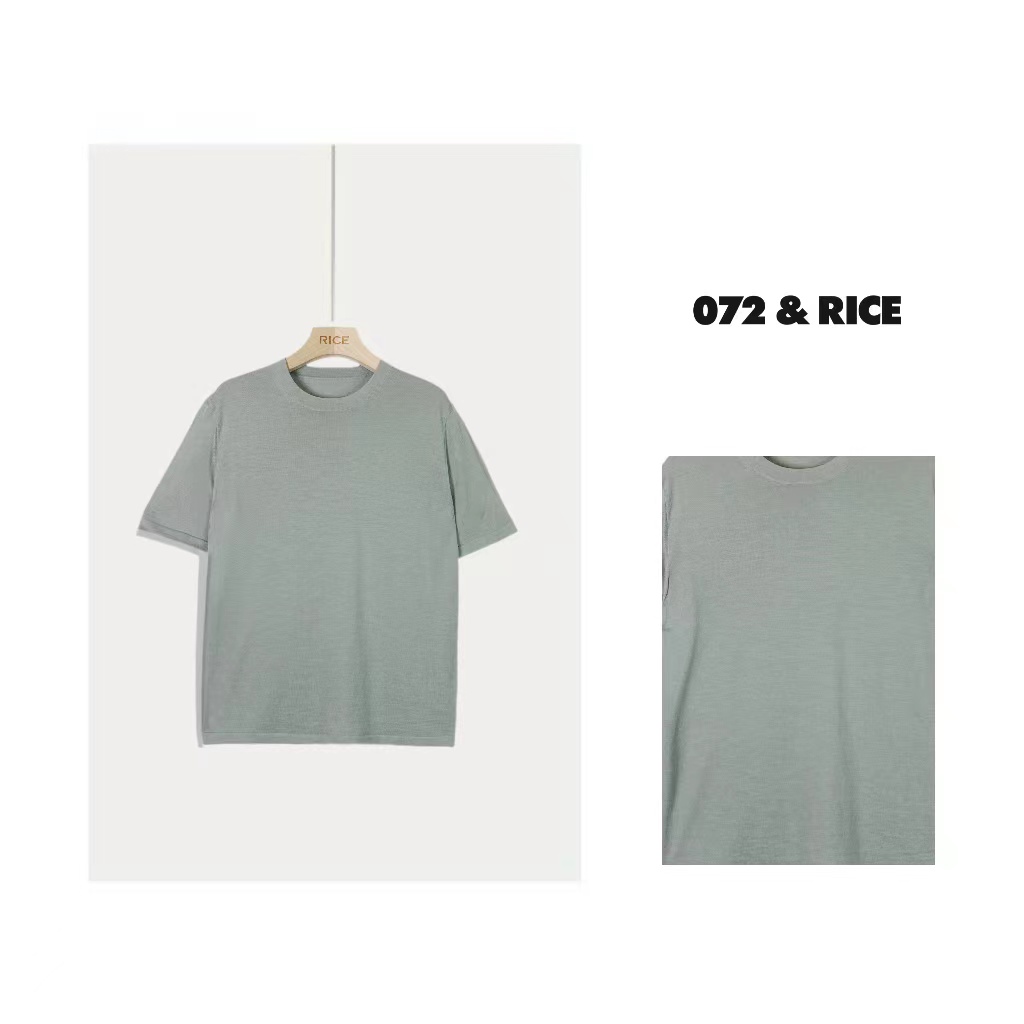 072 & RICE【高级灰】圆领短袖上衣 A9133 FF126
