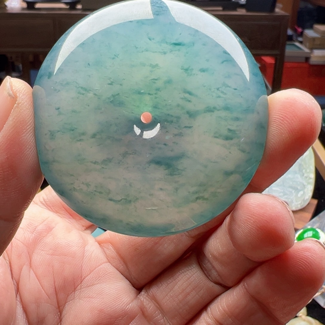 翡翠颈饰未镶嵌海**空天然缅甸翡翠吊坠