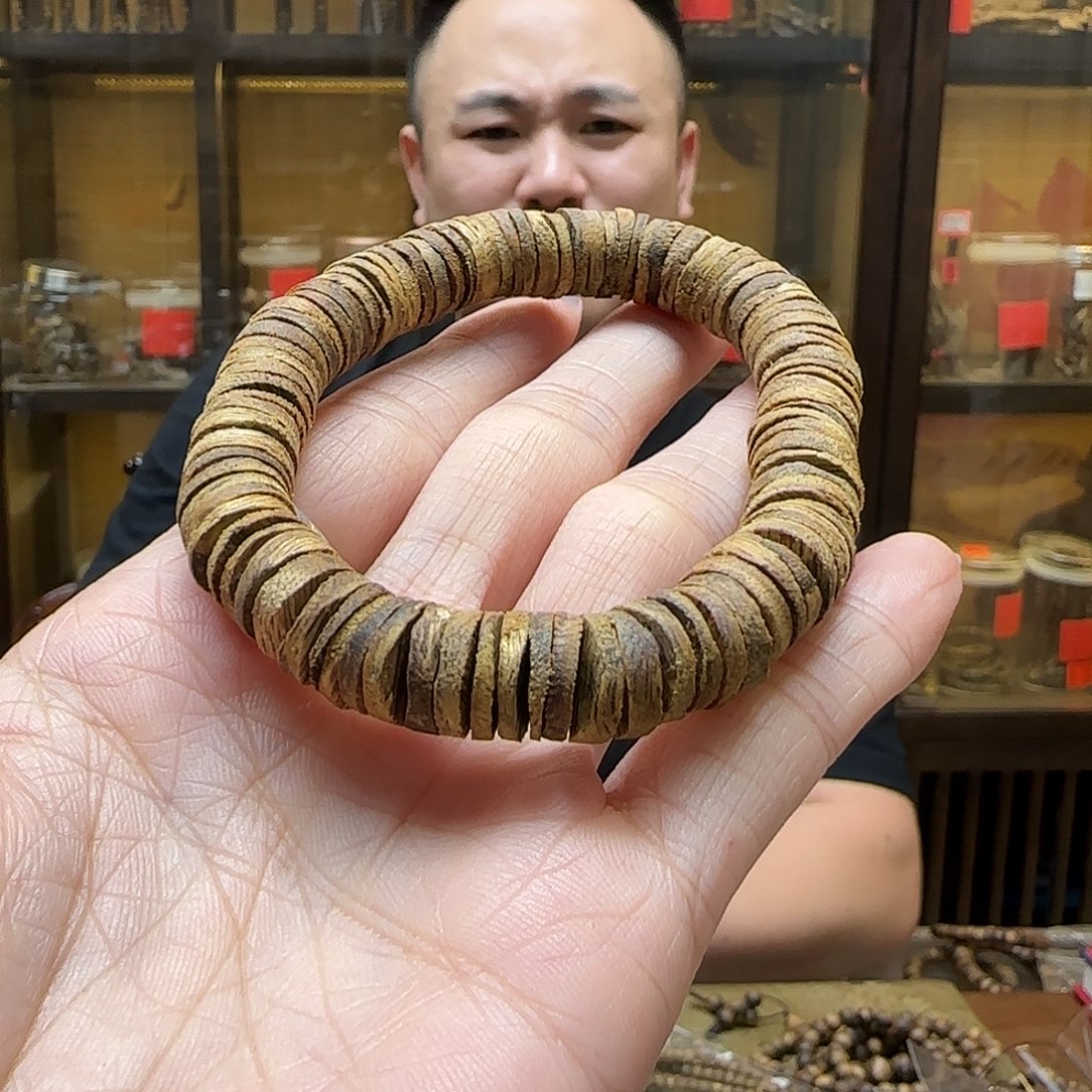 手串沉香15奇楠随形单圈片珠10mm13.5g+多样性发一串