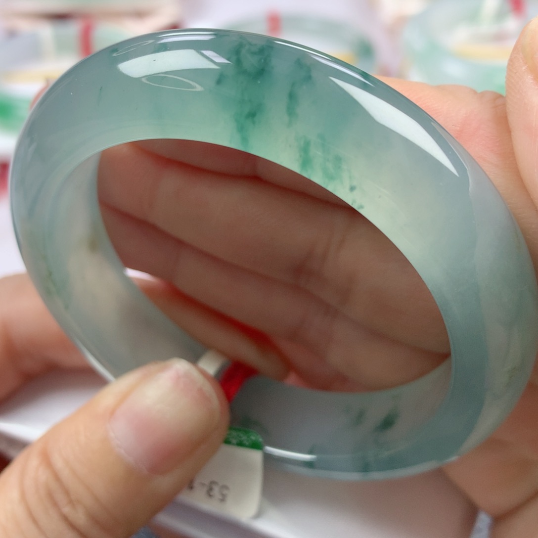 未镶嵌手镯翡翠缅甸天然翡翠53圈