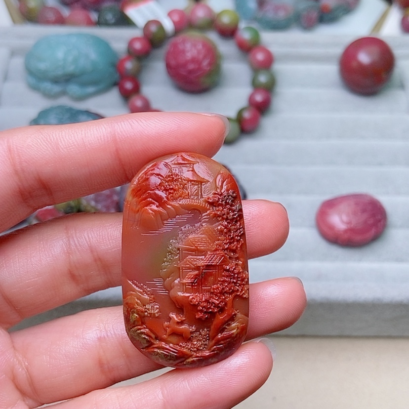 【闪购商品】未镶嵌玛瑙/玉髓珠宝半成品太***苏盐源玛瑙定制