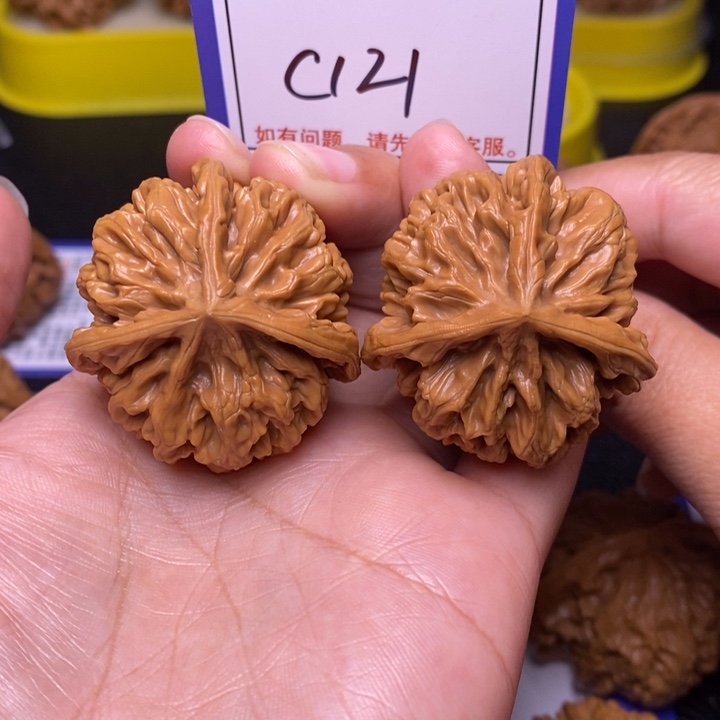 把件文玩核桃40帝王丁字三棱c121
