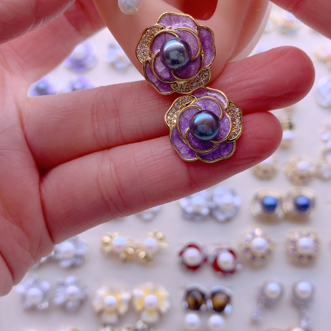 耳饰淡水珍珠合金