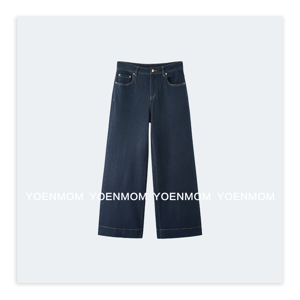 YOENMOM·原生长腿·莱赛尔棉立裁显瘦显腿长松弛腔调感百搭阔腿裤