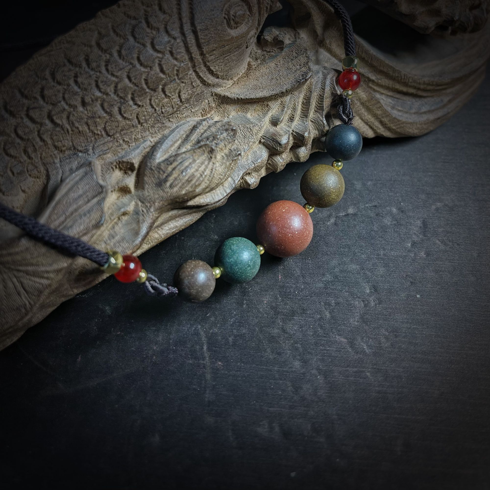 非金属珐琅项链 玄珠络