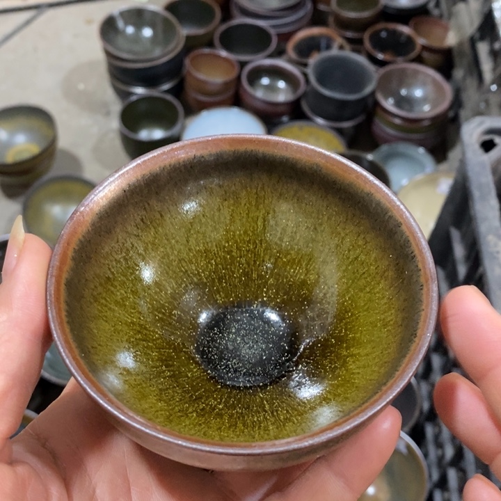 两***前茶盏建阳建盏微瑕柴烧