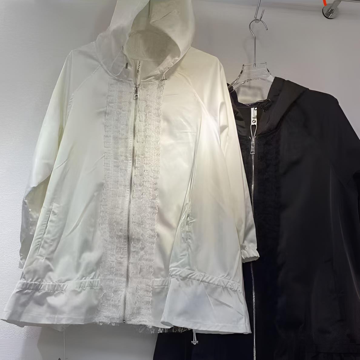 140-330斤 分码 温柔系蕾丝拼接花边A版春秋薄外套