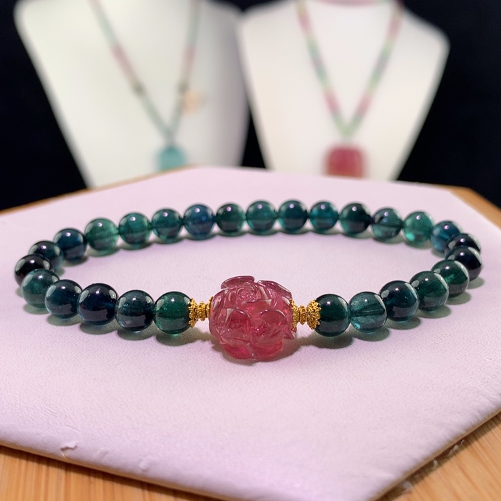 双色碧玺手链未镶嵌