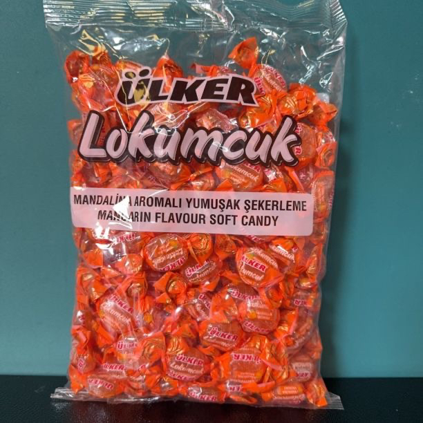 糖果超市优客牌Ulker桔子味Lokumcuk软糖1000克好吃的糖果