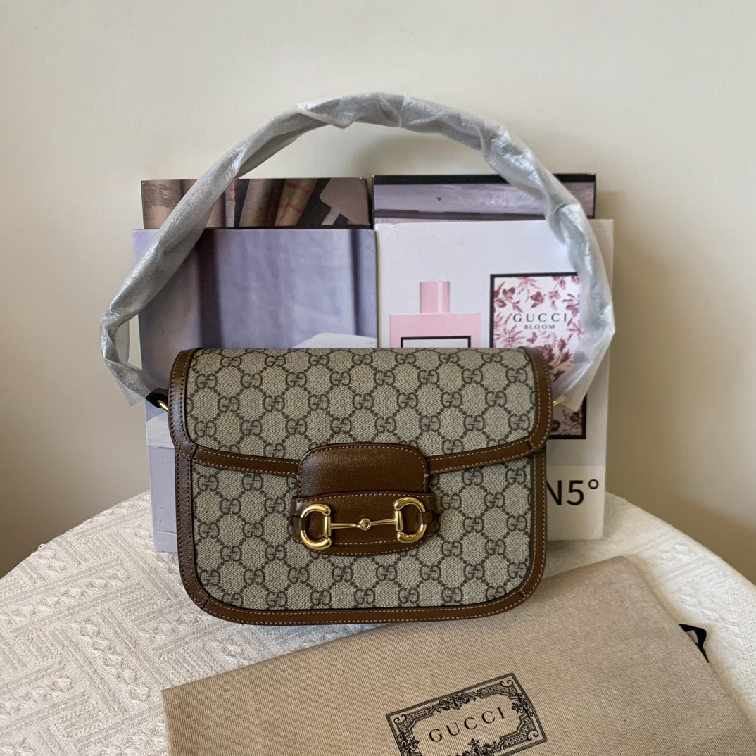 未使用 GUCCI/古驰 老花1955马鞍中号（新款内里）