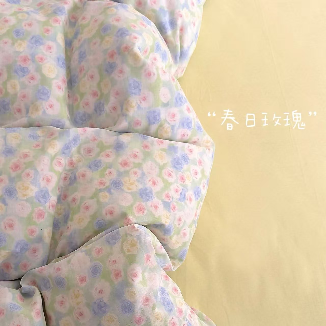 2025新款全棉双层纱印花春夏小清新透气舒适简约纯棉单被套