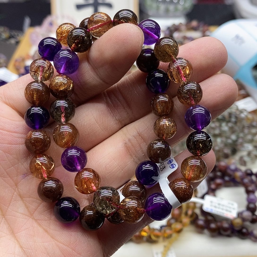 水晶手链未镶嵌多样性发货发一条