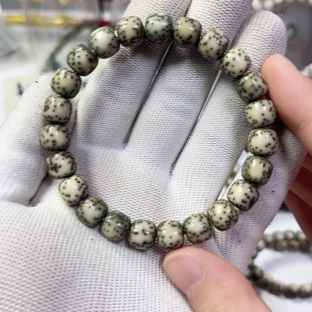 星月菩提手串10青花侧留白小细星a19