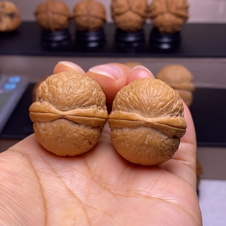 文玩核桃把件碧海龙珠72