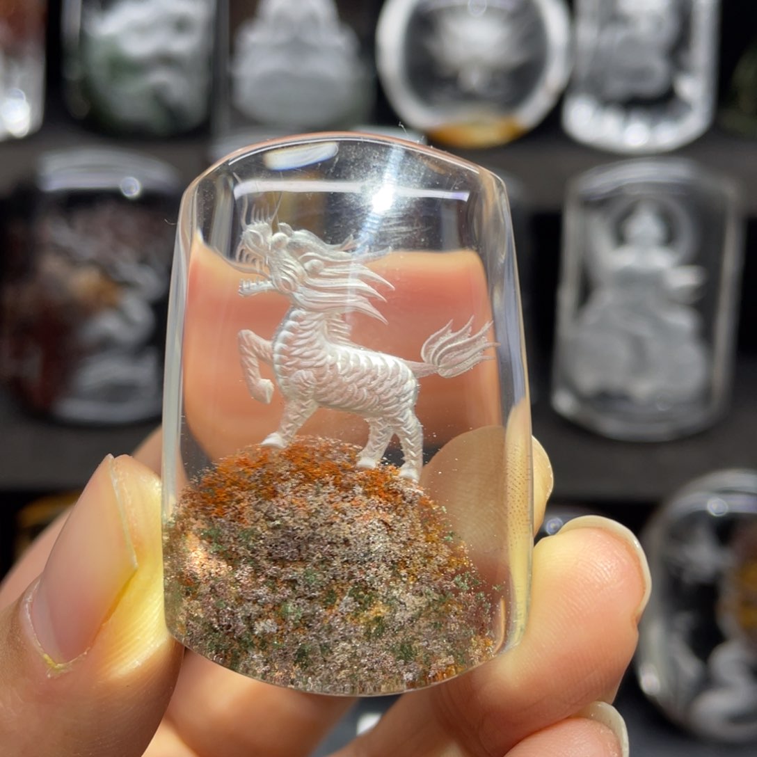 水晶吊坠未镶嵌麒麟