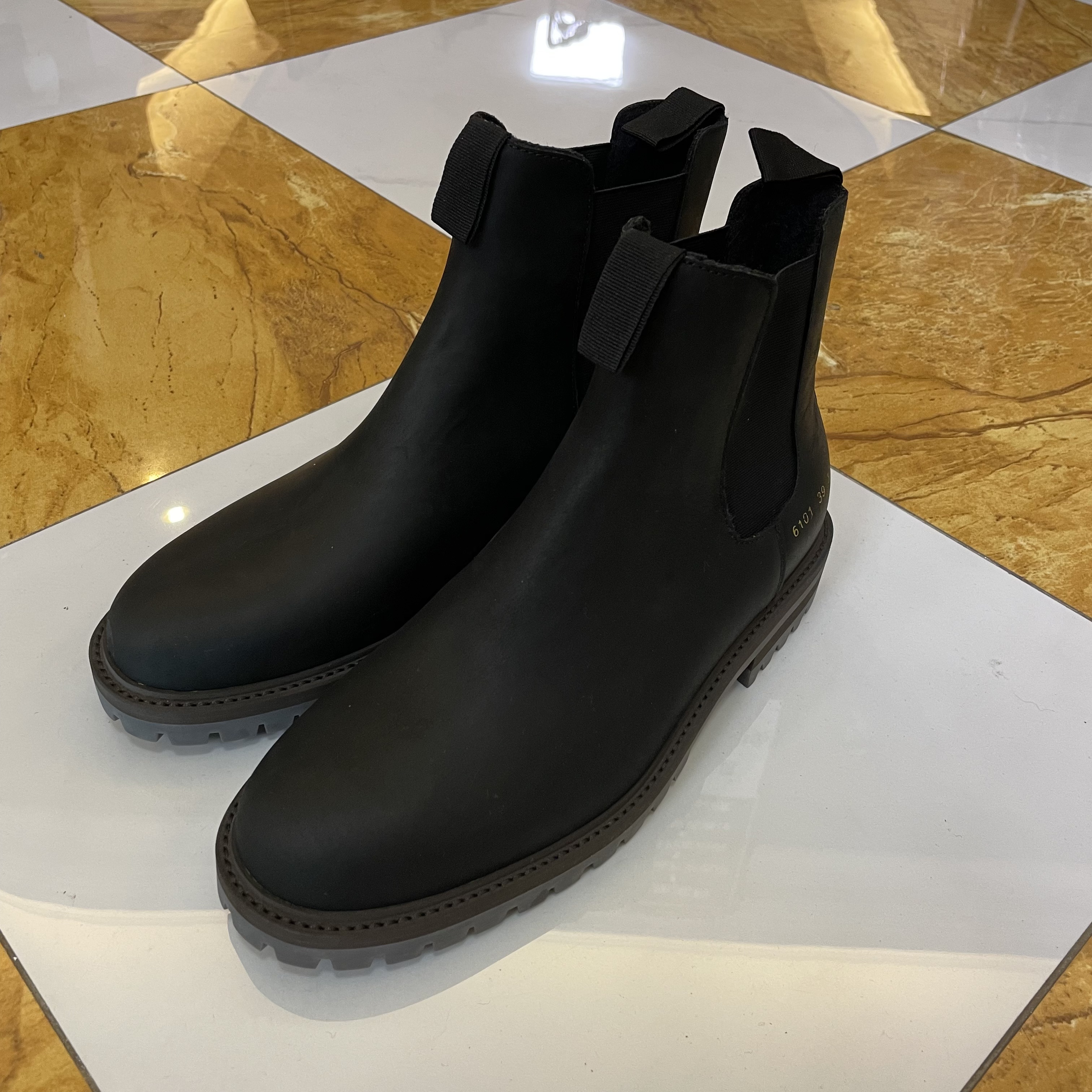 复古头层切尔西短靴