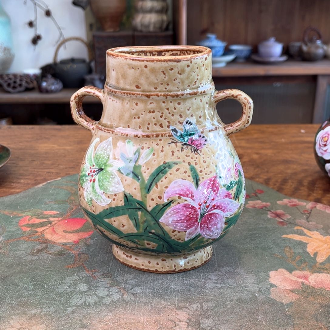 杯柴烧手工手绘陶瓷