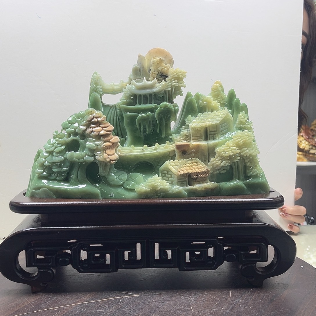 玉山水摆件家居摆件