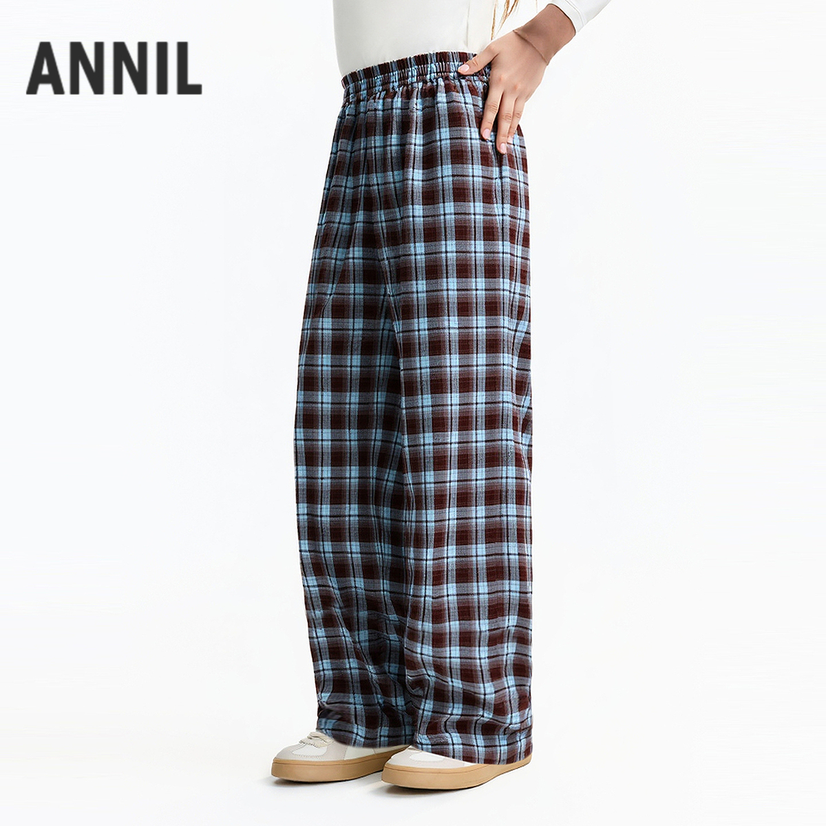 【加绒裤】男女童梭织夹裤冬季新款安奈儿童装EM546646