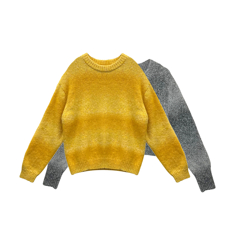 FOURHER 雪松金沙 定染渐变色 慵懒感 针织衫