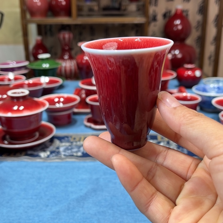 景德镇陶瓷浅行窑闻香杯福利