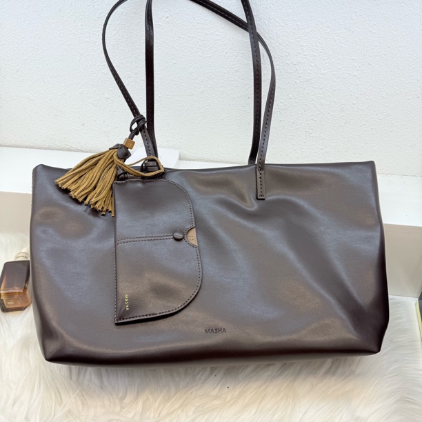 进口小牛皮都市简约托特包秋冬新款 单肩包通勤简约百搭99318潮流