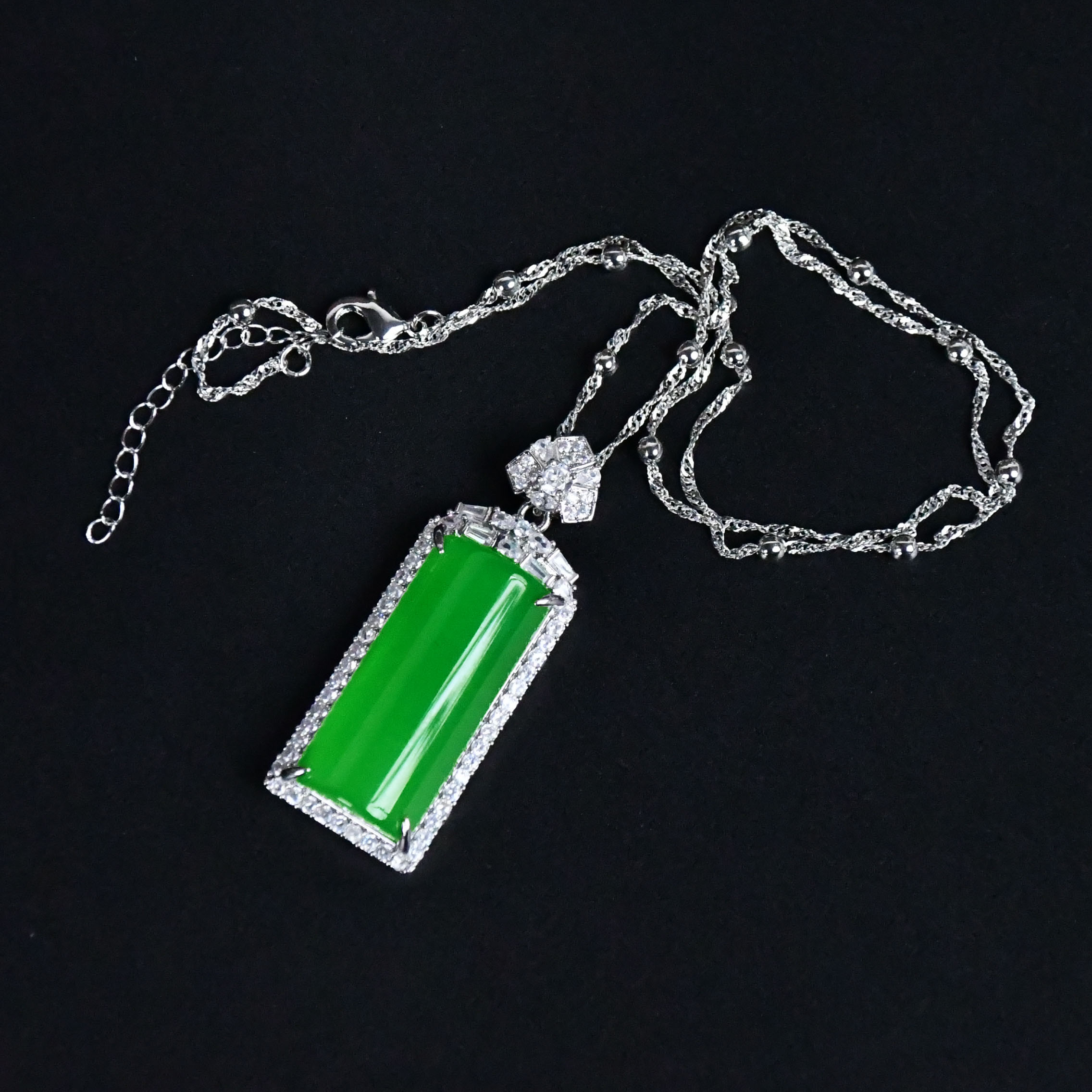 玉髓 【H14】时尚精美百搭无事牌女坠链项链吊坠多样性发一