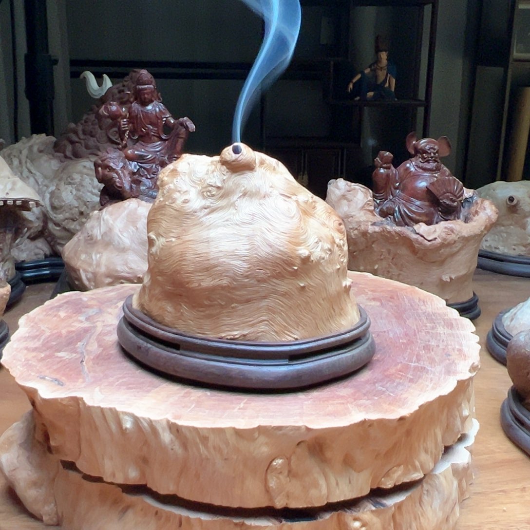 荔枝木方****制荔枝木随型香炉