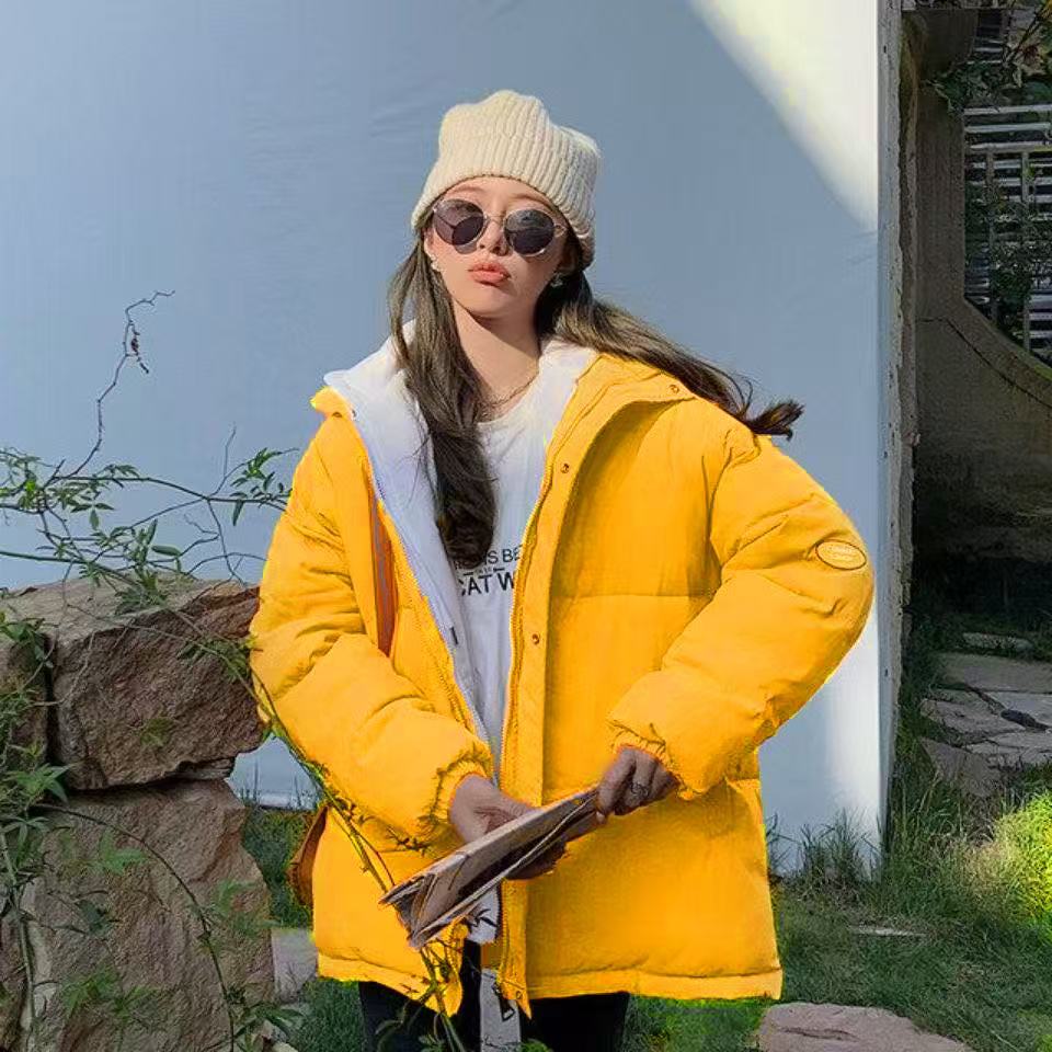 8146 M假两件棉服女新款冬季韩系外套棉服