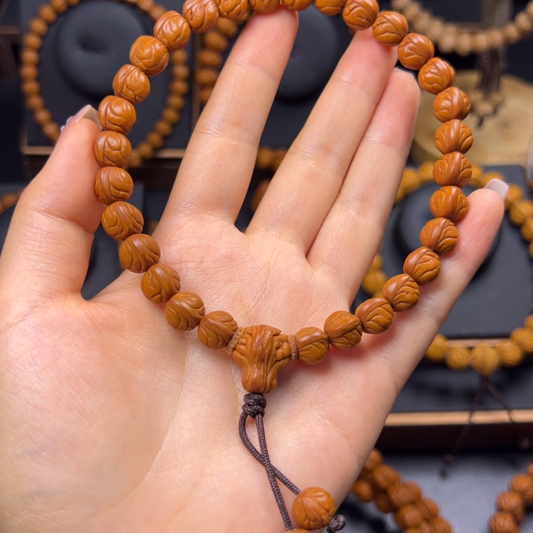 九***督桃核手串野生玉龙脊10