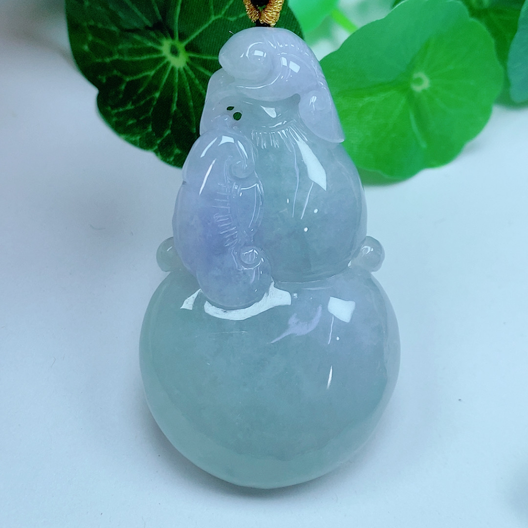 天然翡翠a货葫芦挂件吊坠