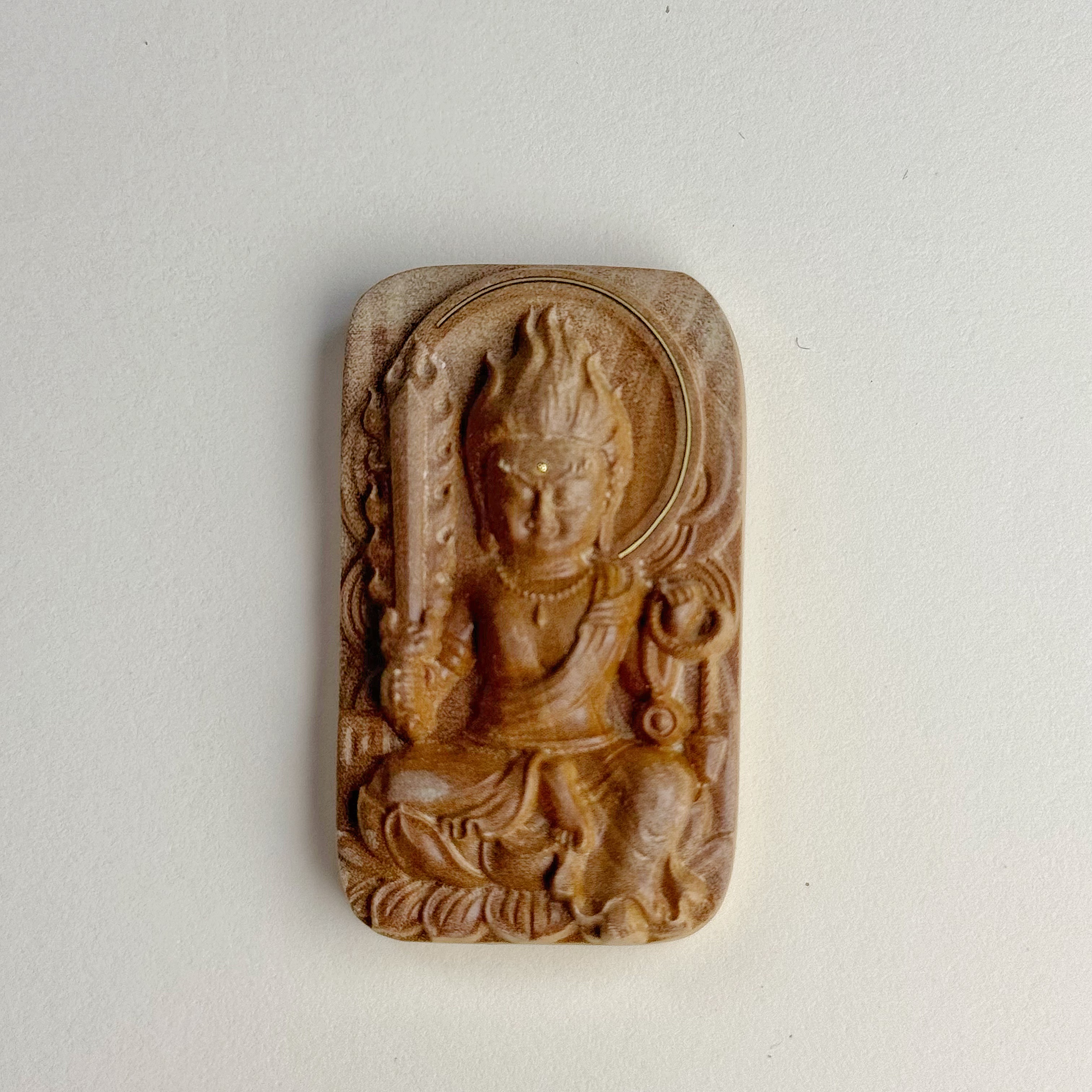 【元古出品】不动明王印度老山檀24K嵌丝迈索尔正区 0.54