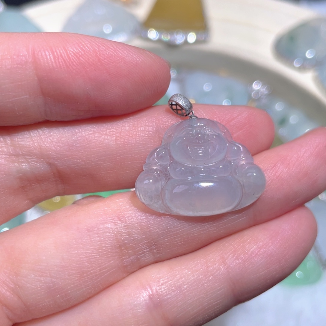 翡翠颈饰18K金镶嵌翡翠