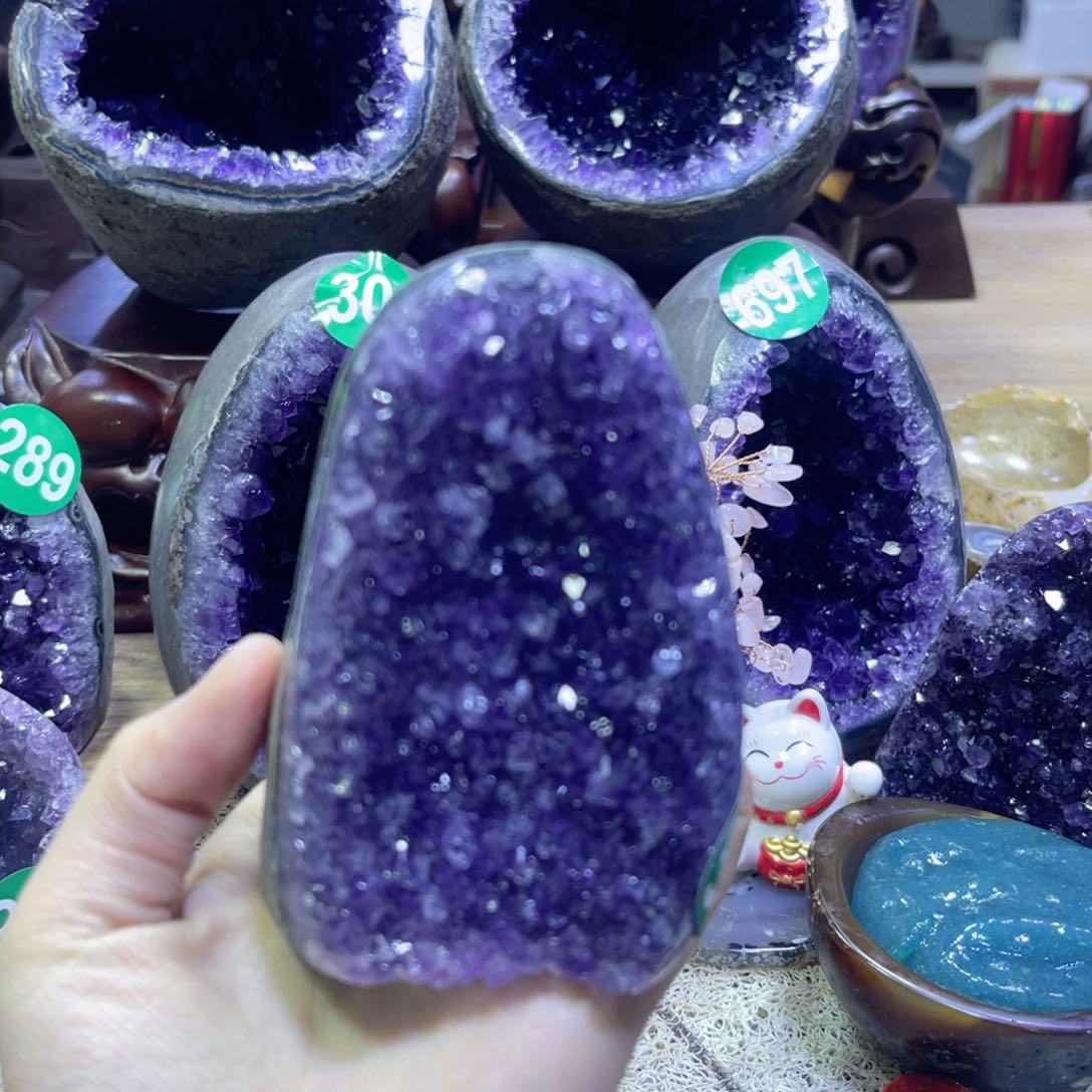 紫晶摆件未镶嵌紫水晶