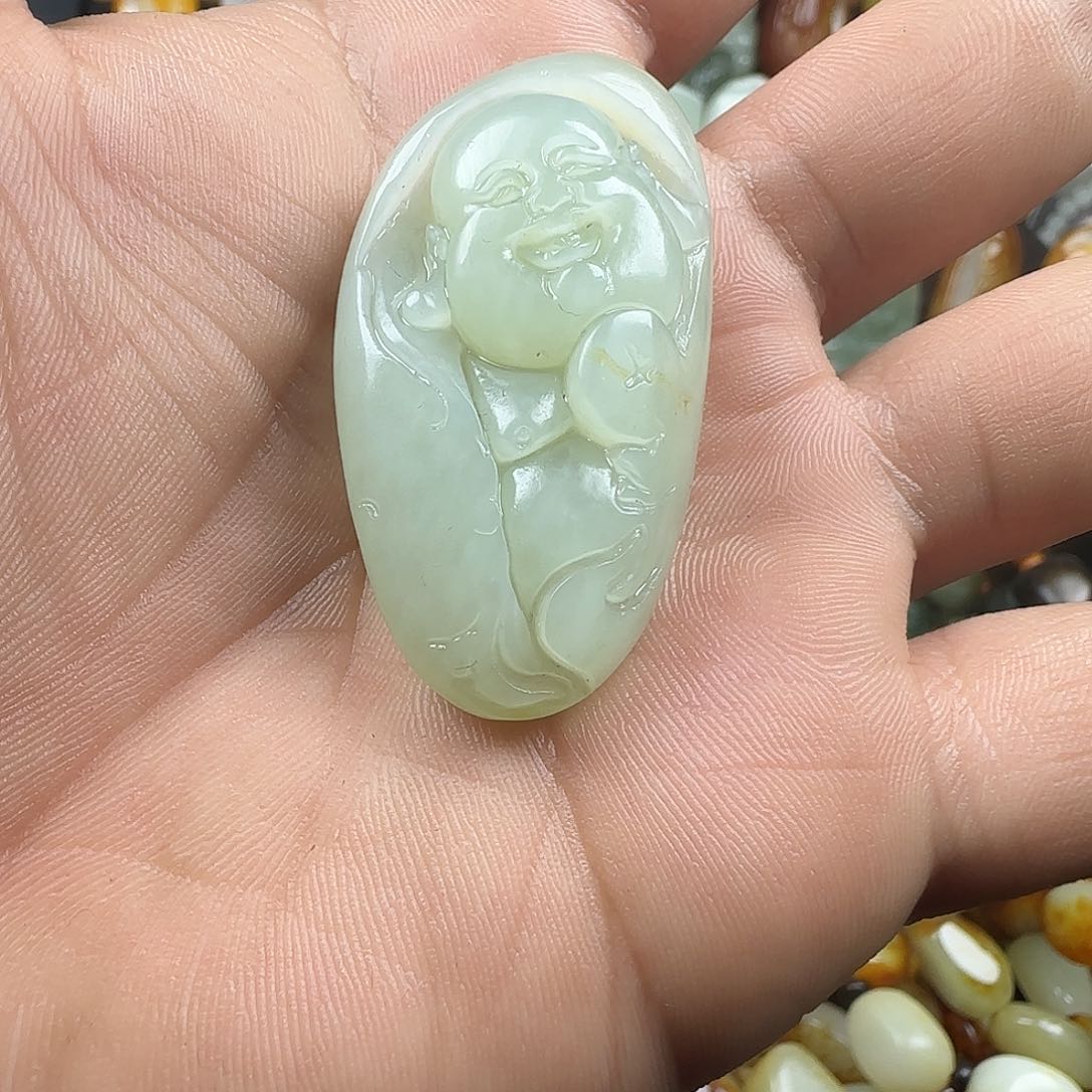 和田玉未镶嵌吊坠(不含链)