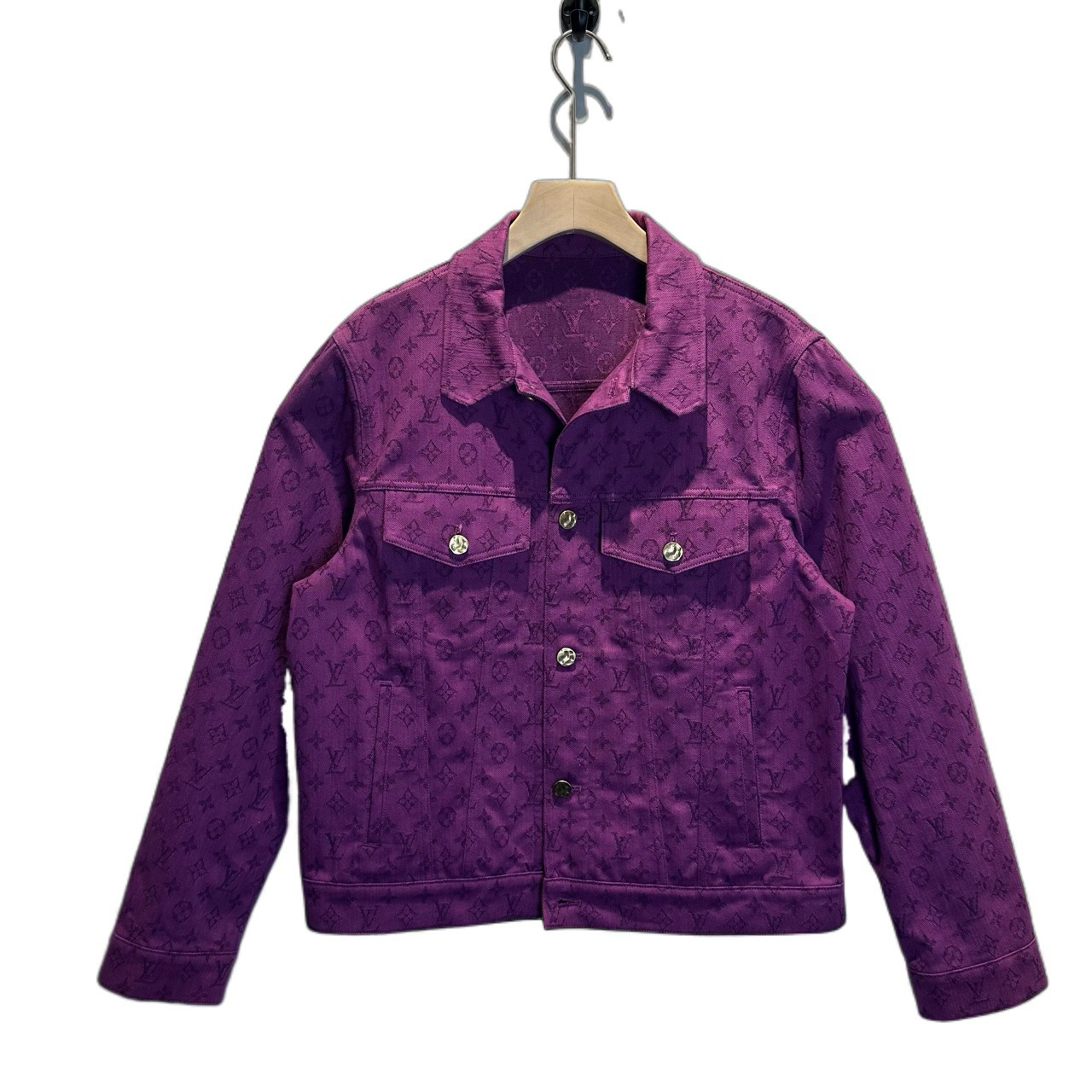 Lv紫色满印牛仔夹克/99新/50码